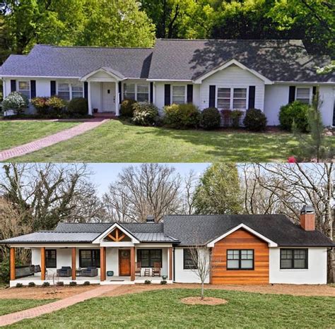 metal siding on ranch house|ranch style house exterior remodel.